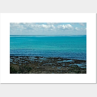 Tropical Coral Beach Seascape Landscape Posters and Art